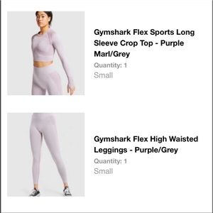 Gymshark Flex Purple/gray Set
